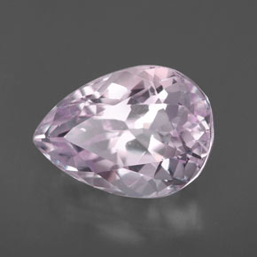 Kunzita rosa natural 6,49ct, formato de pêra, VVS-VS