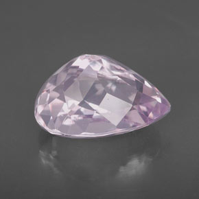 Kunzita rosa natural 6,49ct, formato de pêra, VVS-VS