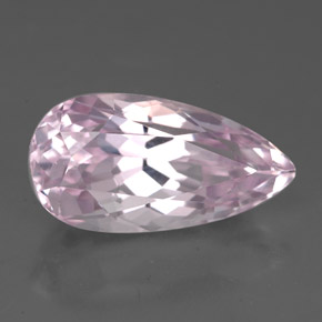 Kunzita rosa natural 6,63ct, formato de pêra, VVS-VS