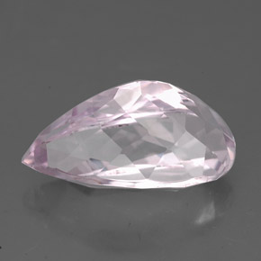 Kunzita rosa natural 6,63ct, formato de pêra, VVS-VS