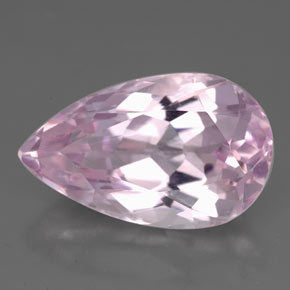 Kunzita rosa natural 8,82ct, formato de pêra, VS