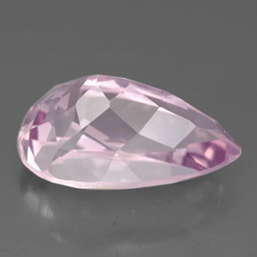 Kunzita rosa natural 8,82ct, formato de pêra, VS