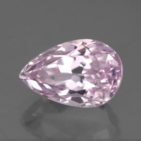 Kunzita rosa natural 6,54ct, formato de pêra, VS-SI