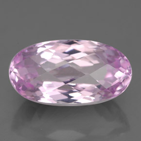 Kunzita rosa natural 5,71ct, corte oval, VS