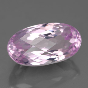 Kunzita rosa natural 5,71ct, corte oval, VS