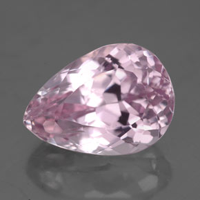 Kunzita Rosa Natural 7.55ct, Formato de pêra, VS