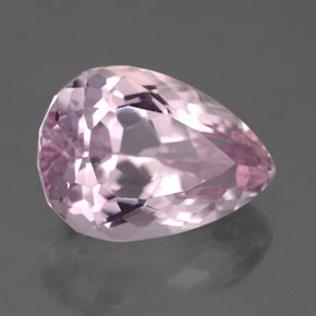 Kunzita Rosa Natural 7.55ct, Formato de pêra, VS