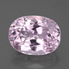 Kunzita rosa natural 6,47ct, corte oval, VS-SI