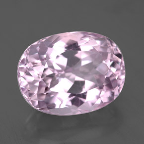 Kunzita rosa natural 6,47ct, corte oval, VS-SI