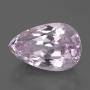 Kunzita rosa natural 6,57ct, formato de pêra, VS