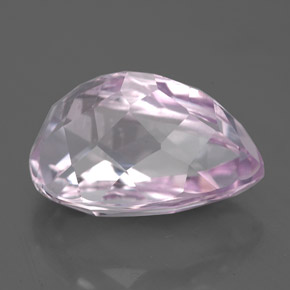 Kunzita rosa natural 6,57ct, formato de pêra, VS