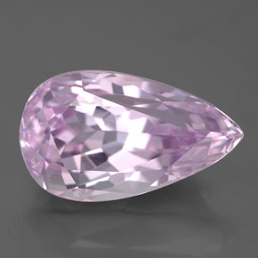 Kunzita rosa natural 7,83ct, formato de pêra, VS