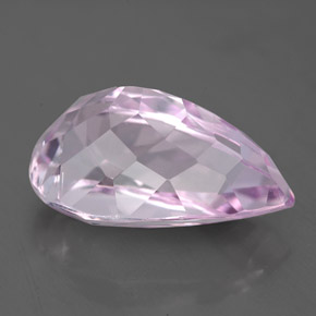 Kunzita rosa natural 7,83ct, formato de pêra, VS