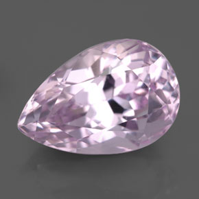 Kunzita rosa natural 7,11ct, formato de pêra, VVS-VS