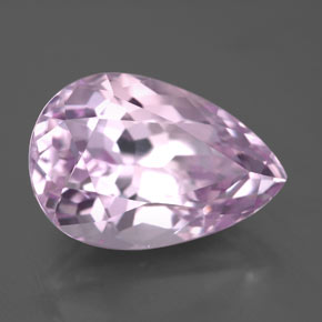 Kunzita rosa natural 7,11ct, formato de pêra, VVS-VS