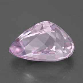 Kunzita rosa natural 7,11ct, formato de pêra, VVS-VS