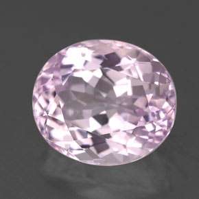 Kunzita rosa natural 7,93ct, corte oval, VVS-VS