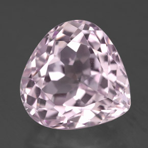 Kunzita rosa natural 9,72ct, formato de pêra, VS