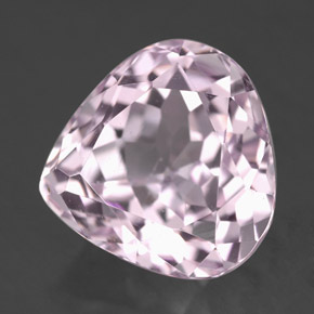 Kunzita rosa natural 9,72ct, formato de pêra, VS