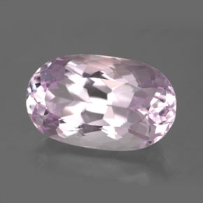 Kunzita rosa natural 10,60ct, corte oval, VVS-VS