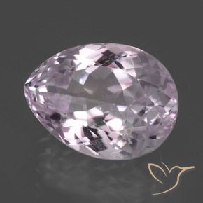 Kunzita Rosa Cereja Claro Natural 7.60ct, Formato de pêra, VS