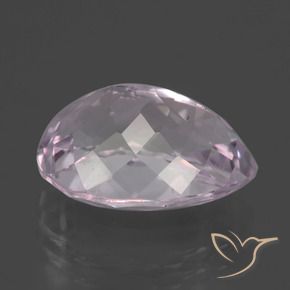 Kunzita Rosa Cereja Claro Natural 7.60ct, Formato de pêra, VS
