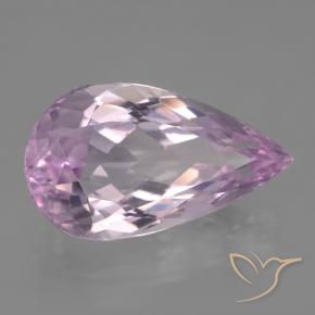 Kunzita rosa natural 12,00ct, formato de pêra, VVS