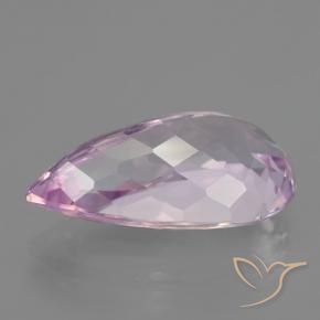 Kunzita rosa natural 12,00ct, formato de pêra, VVS
