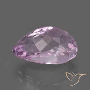 Kunzita Roxo médio-claro Natural 8.55ct, Formato de pêra, VS