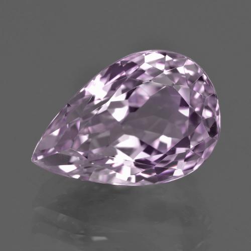 Kunzita violeta natural 13,59ct, formato de pêra, VVS
