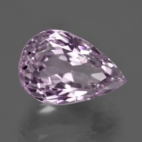 Kunzita violeta natural 13,59ct, formato de pêra, VVS