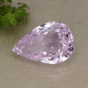 Kunzita rosa natural 15,47ct, formato de pêra, VVS