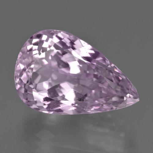 Kunzita rosa natural 21,75ct, formato de pêra, VS