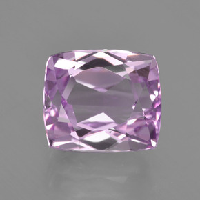 Kunzita rosa natural 3,59ct, almofada cortada, VS