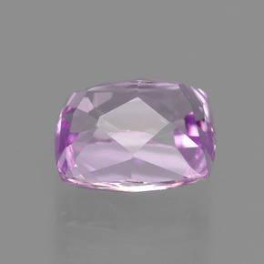 Kunzita rosa natural 3,59ct, almofada cortada, VS