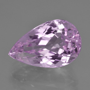 Kunzita roxo natural 11,03ct, formato de pêra, VS