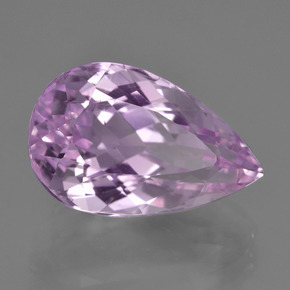 Kunzita roxo natural 11,03ct, formato de pêra, VS