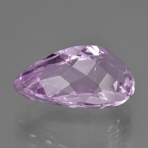 Kunzita roxo natural 11,03ct, formato de pêra, VS