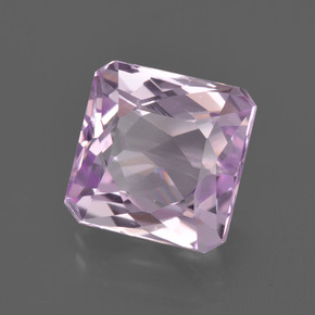 Kunzita rosa natural 5,45ct, corte esmeralda, VVS-VS
