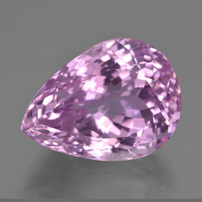 Kunzita rosa natural 27,59ct, formato de pêra, VVS