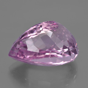 Kunzita rosa natural 27,59ct, formato de pêra, VVS
