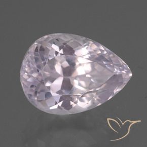 Kunzita Tom Rosa Muito Claro Natural 11.53ct, Formato de pêra, VS