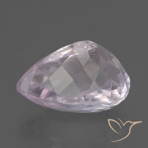 Kunzita Tom Rosa Muito Claro Natural 11.53ct, Formato de pêra, VS