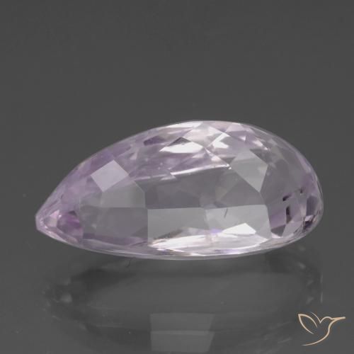 Kunzita Tom Rosa Muito Claro Natural 21.74ct, Formato de pêra, VS