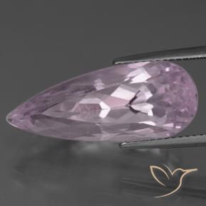 Kunzita Roxo Real Claro Rosa Natural 17.09ct, Formato de pêra, VVS-VS