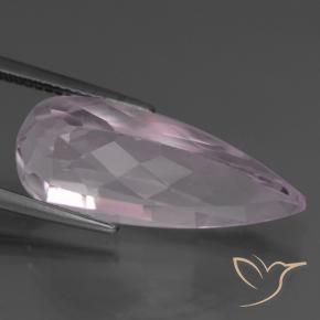 Kunzita Roxo Real Claro Rosa Natural 17.09ct, Formato de pêra, VVS-VS