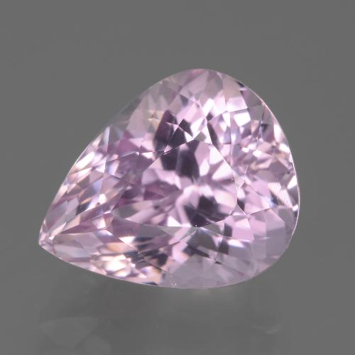 Kunzita rosa natural 7,38ct, formato de pêra, VVS