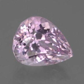 Kunzita rosa natural 7,38ct, formato de pêra, VVS
