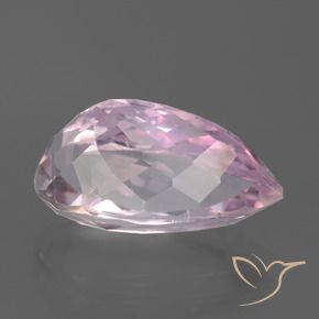 Kunzita Tom rosa claro Natural 9.49ct, Formato de pêra, VS
