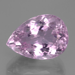 Kunzita rosa natural 15,96ct, formato de pêra, VVS